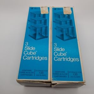 Bell & Howell Film Slide Cube Cartridges Storage